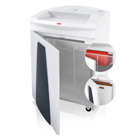 Distruggidocumenti uso frequente HSM SECURIO B35 P-2 - 130 L - taglio a strisce 5,8 mm - bianco1921111