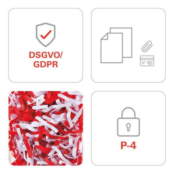 Distruggidocumenti uso frequente per alti volumi HSM SECURIO AF100 P-4 25 L taglio frammenti 4x25 mm bianco 2063111