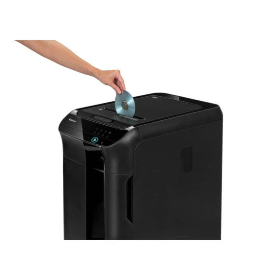 Distruggidocumenti uso moderati FELLOWES AutoMax? 550C - P-4 - 83 L - taglio a frammenti 4x38mm - nero - 4963101