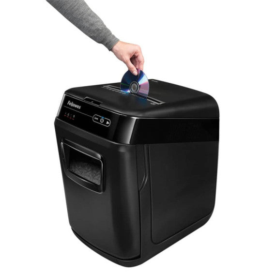 Distruggidocumenti uso moderato FELLOWES AutoMax? 200C - P-4 - 32 L - taglio a frammenti 4x38 mm - nero - 4653602