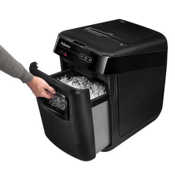 Distruggidocumenti uso moderato FELLOWES AutoMax? 200C - P-4 - 32 L - taglio a frammenti 4x38 mm - nero - 4653602