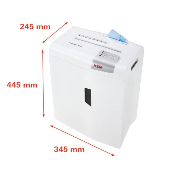 Distruggidocumenti uso moderato HSM Shredstar X10 - P-4 - 20 L - taglio a frammenti 4,5x30 mm - 1045111
