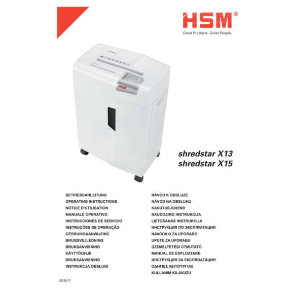 Distruggidocumenti uso moderato HSM SHREDSTAR X13 - P-4 - 23 L - taglio a frammenti 4x37 mm bianco/argento 1057121