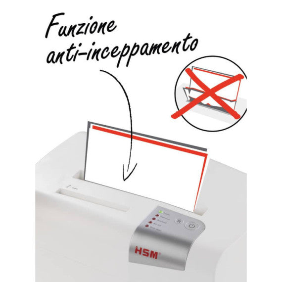 Distruggidocumenti uso moderato HSM SHREDSTAR X13 - P-4 - 23 L - taglio a frammenti 4x37 mm bianco/argento 1057121