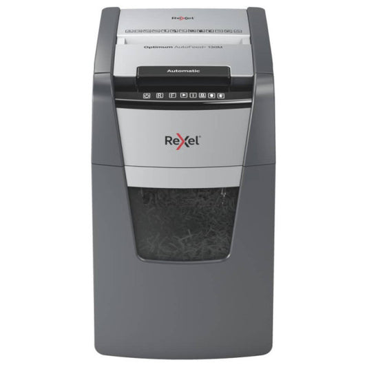 Distruggidocumenti uso moderato Optimum AutoFeed+ 130M EU Rexel - P-5 - 44 L - taglio a frammenti 2x15 mm - 2020130MEU