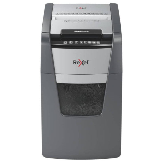 Distruggidocumenti uso moderato Optimum AutoFeed+ 130M EU Rexel - P-5 - 44 L - taglio a frammenti 2x15 mm - 2020130MEU
