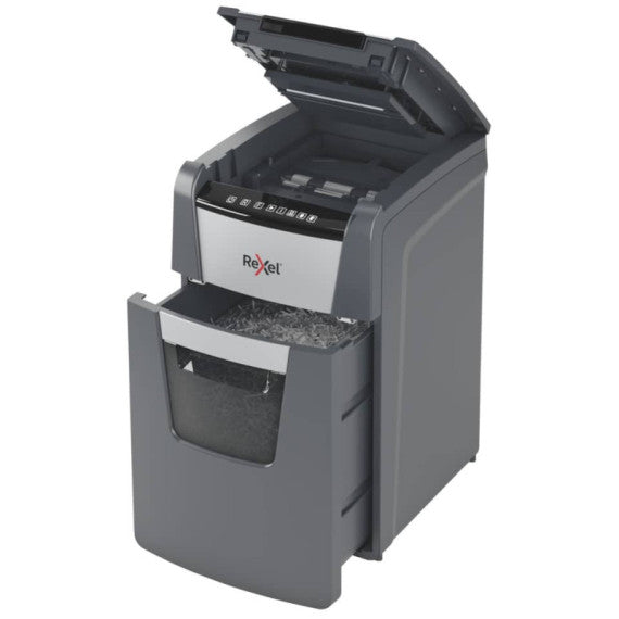 Distruggidocumenti uso moderato Optimum AutoFeed+ 130M EU Rexel - P-5 - 44 L - taglio a frammenti 2x15 mm - 2020130MEU
