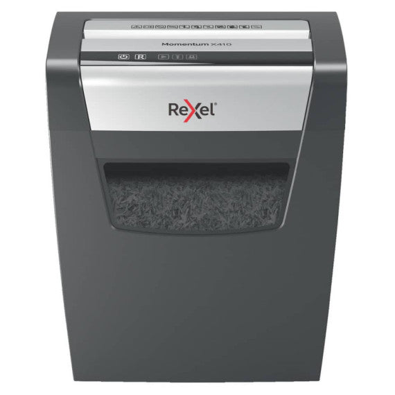 Distruggidocumenti uso moderato Rexel Momentum X410 - P-4 - 23 L - taglio a frammenti 4x28mm - 2104571EU