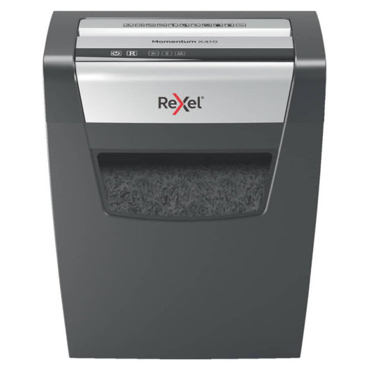 Distruggidocumenti uso moderato Rexel Momentum X410 - P-4 - 23 L - taglio a frammenti 4x28mm - 2104571EU