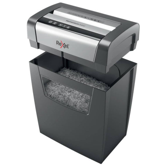Distruggidocumenti uso moderato Rexel Momentum X410 - P-4 - 23 L - taglio a frammenti 4x28mm - 2104571EU
