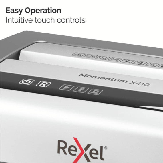 Distruggidocumenti uso moderato Rexel Momentum X410 - P-4 - 23 L - taglio a frammenti 4x28mm - 2104571EU