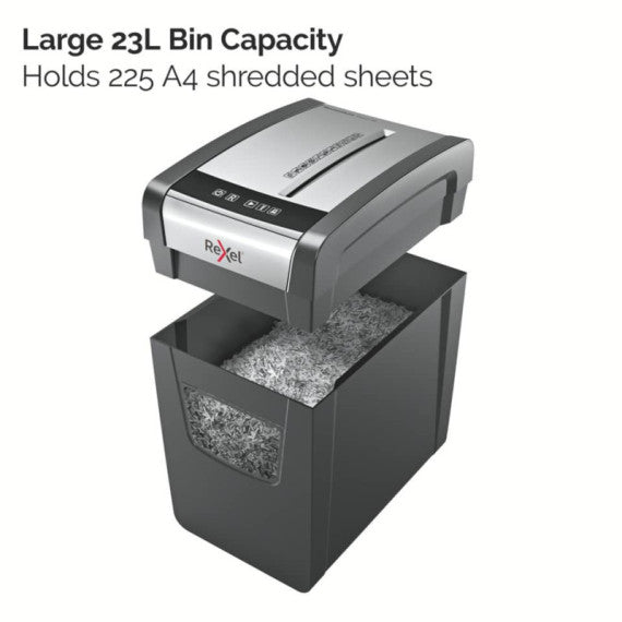 Distruggidocumenti uso moderato Rexel Momentum X410-SL Slimline P-4 - 23 L- taglio a frammenti 4x28 mm - 2104573EU