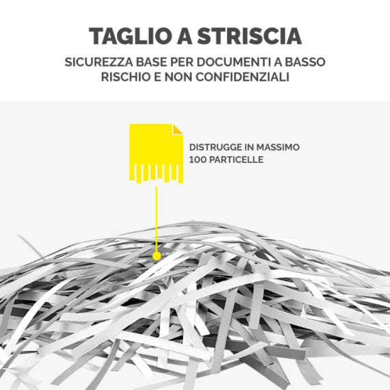 Distruggidocumenti uso personale Fellowes Powershred® P-25S - P-1 - 11 L taglio a strisce 7 mm - 4701001