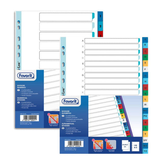 Divisore intercalare alfanumerico Favorit 1-12 400132468