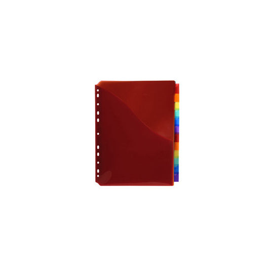 Divisori neutri a 12 tacche - PP - A4 maxi - con portaetichetta - colori assortiti -Exacompta