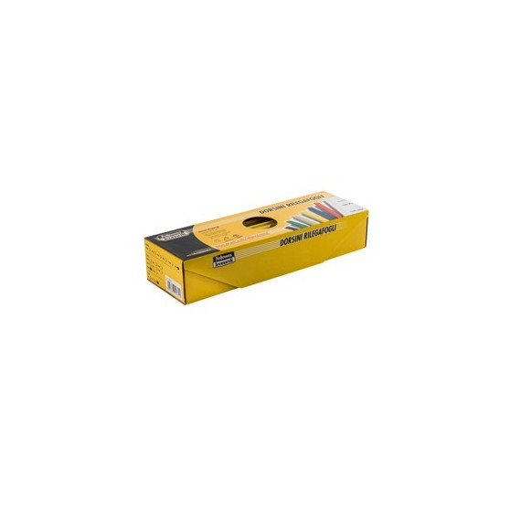 Dorsetti tondi per rilegatura - 3 mm - giallo - Fellowes - scatola 50 pezzi