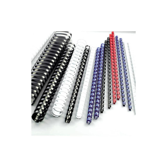 Dorsi plastici a 21 anelli GBC CombBind 25 mm A4 nero - fino a 225 fogli conf da 50 dorsi - 4028182