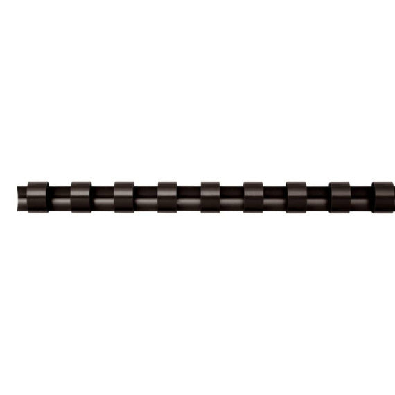 Dorsi plastici FELLOWES nero ad anello tondo 12 mm - 56-80 fogli conf.100 - 5346507