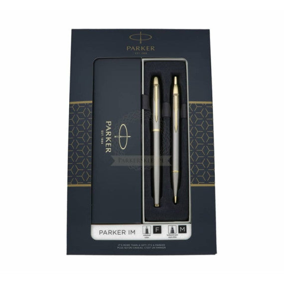 Duo Set Parker - penna a sfera IM black GT + penna roller tratto M  - conf. 2 pezzi - inchiostro blu - 2093217