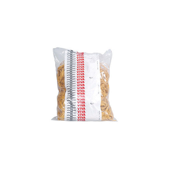 Elastici ad anello - diametro 15 cm - 1 kg - gomma - giallo - Viva