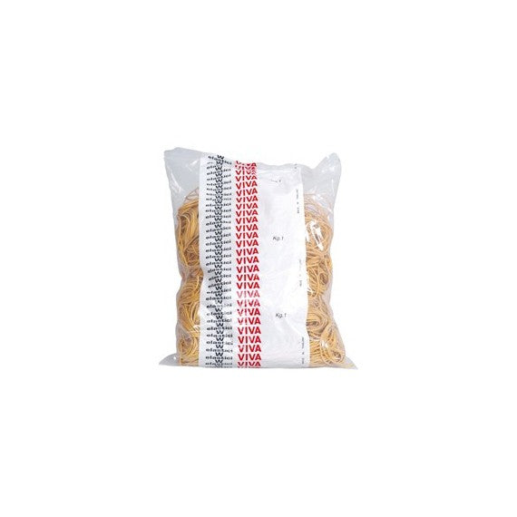 Elastici ad anello - diametro 2 cm - 1 kg - gomma - giallo - Viva