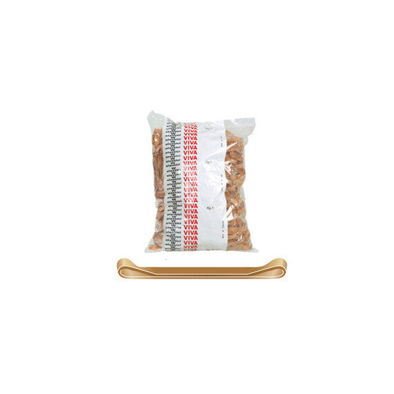 Elastici fettuccia - diametro 10 x 0,8 cm - 1 kg - caucciù - avana - Viva