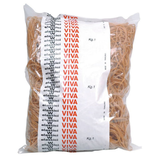 Elastici Viva in busta in gomma naturale ambra 80 mm conf. 1000 gr - EN080B