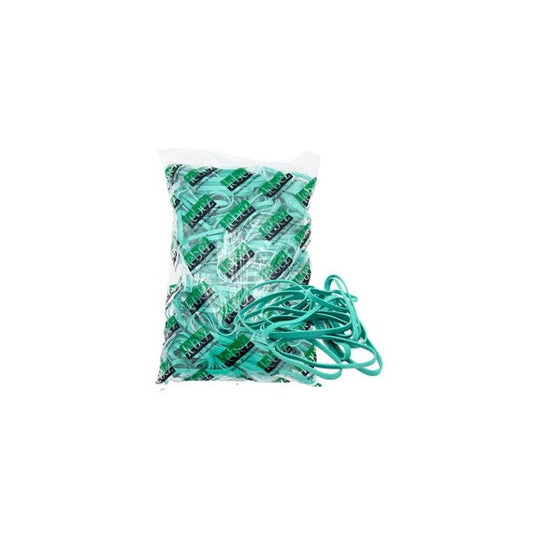 Elastico fettuccia - diametro 12 x 0,8 cm - 1 kg - gomma - verde - Lebez