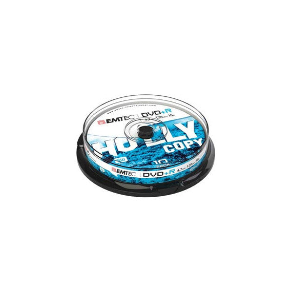 Emtec - DVD+R - registrabile, 4,7GB, 16x spindle - conf. 10 pz