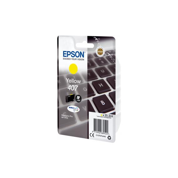 EPSON 407 GIALLA C13T07U440 CARTUCCIA ORIGINALE PER EPSON WorkForce Pro WF-4745 CAPACITA 20,3ml 1.900 PAGINE
