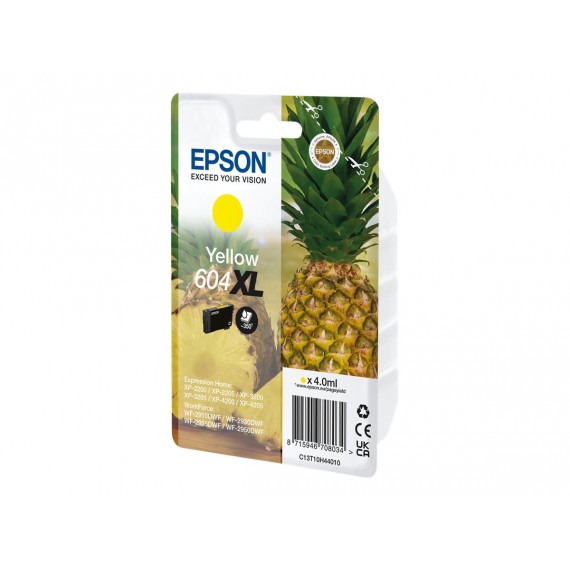 EPSON 604XL GIALLA ANANAS C13T10H44010 CARTUCCIA ORIGINALE PER EPSON XP 2200,3200,4200,WF 2910,2930,2950 T604XL 350 PAGINE