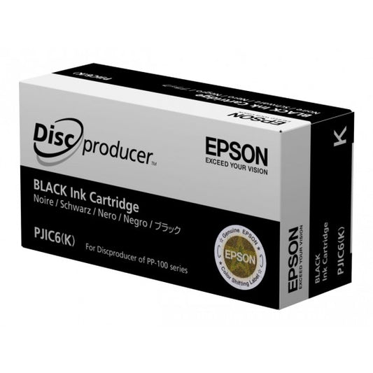 Epson PJIC7BK nero C13S020452 C13S020693 PJIC6 cartuccia originale per Epson Discproducer PP 100,PP 50 capacità  32.4ml