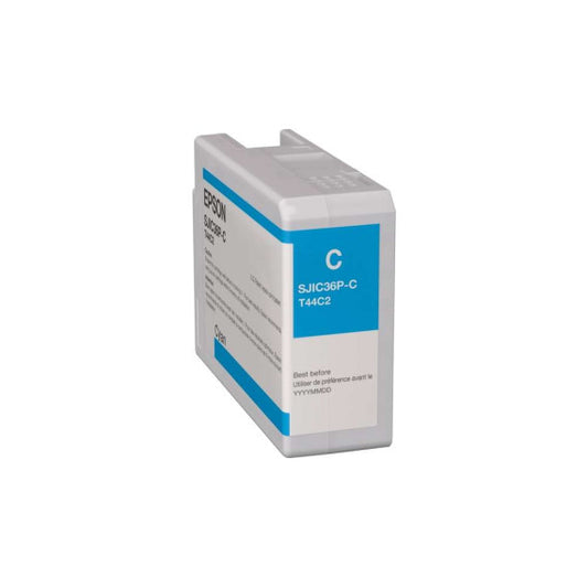Epson SJIC36C ciano C13T44C240 ink pigment cartuccia originale per Epson ColorWorks C6000,C6500 SJIC36(C) capacità 80ml