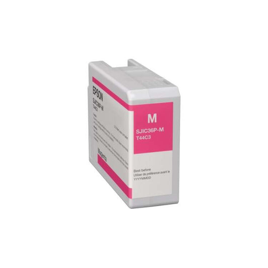 Epson SJIC36M magenta C13T44C340 ink pigment cartuccia originale per Epson ColorWorks C6000,C6500 SJIC36(M) capacità 80ml