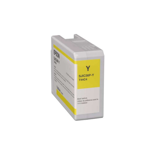Epson SJIC36Y giallo C13T44C440 ink pigment cartuccia originale per Epson ColorWorks C6000,C6500 SJIC36(Y) capacità 80ml