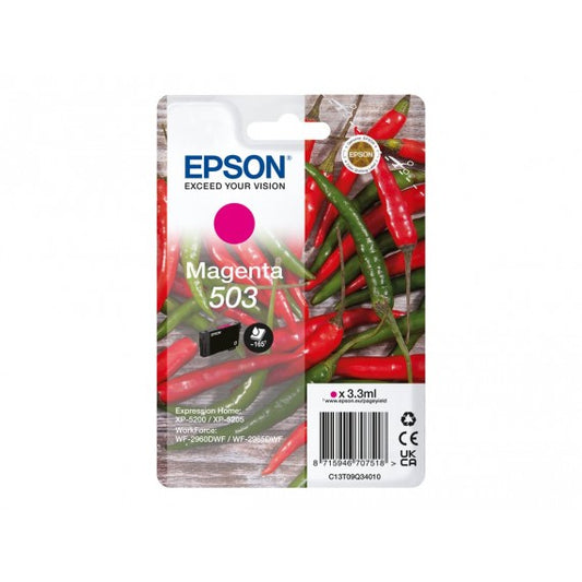 EPSON T503 MAGENTA C13T09Q34010 CARTUCCIA ORIGINALE PER EPSON EXPRESSION XP 5200,XP 5205, WORKFORCE WF 2960,WF 2965 165 PAGINE