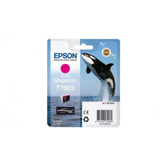 Epson T7603 magenta C13T76034010 cartuccia originale Orca per Epson SureColor SC-P600 capacità 25.9ml
