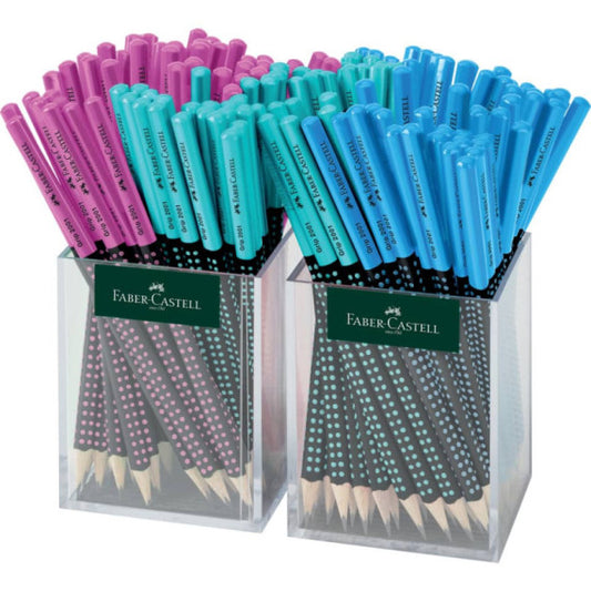 Espositore 144 matite triangolari Faber-Castell Grip 2001 Two Tone HB - colori assortiti - 517020