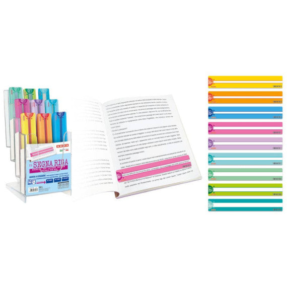 Espositore 36 righelli Arda Segna Riga - per lettura guidata - assortiti - R17DI