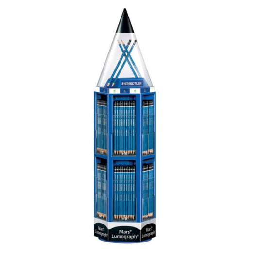 Espositore 576 matite Staedtler Mars Lumograph - gradazioni assortite - 100 VS4