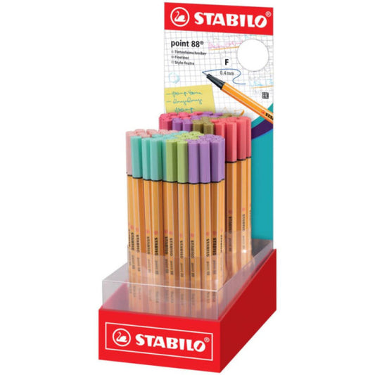 Espositore 80 fineliner Stabilo Point 88® 0,4 mm - colori assortiti - 88/80-01