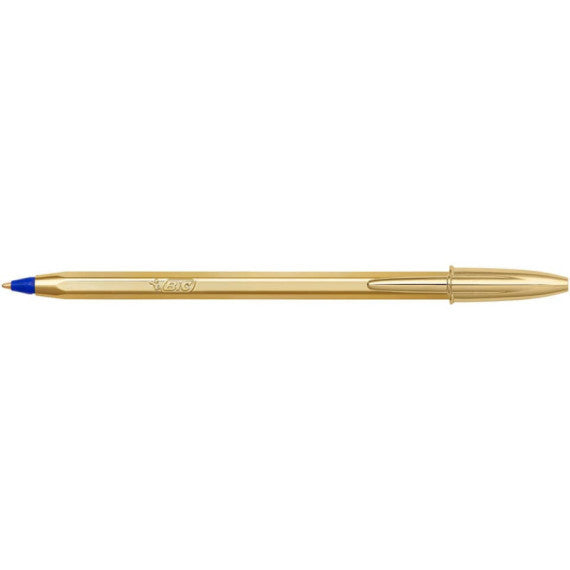 Espositore da banco 40 pezzi Bic Cristal fusto oro e argento - inchiostro blu e nero - 9213381