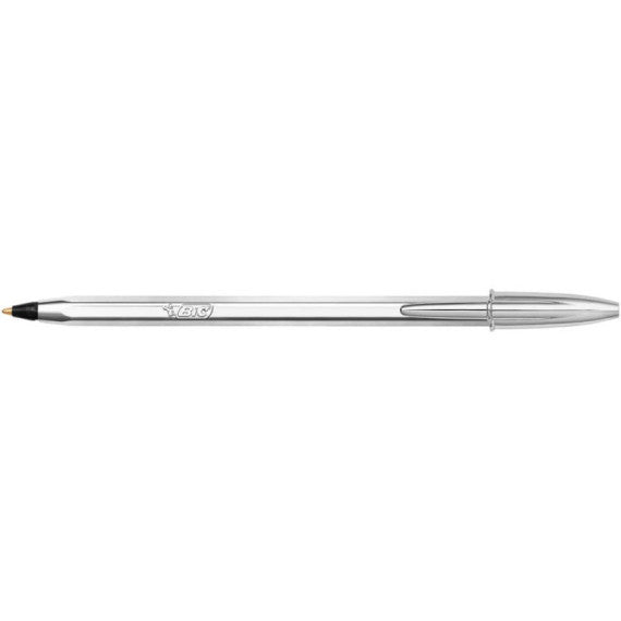 Espositore da banco 40 pezzi Bic Cristal fusto oro e argento - inchiostro blu e nero - 9213381