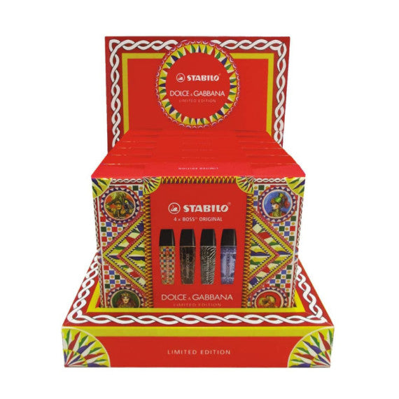 Espositore da tavolo Stabilo Boss Original x Dolce&Gabbana - 6 cofanetti Premium in edizione limitata 70/24-1-102
