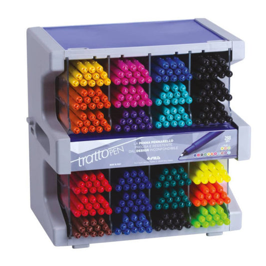 Espositore modulare 288 penne Tratto Pen punta sintetica - colori assortiti - F832800