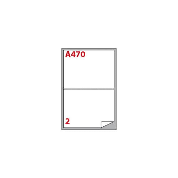 Etichette bianche Copiatabu A410 Laser/Inkjet - 2 et./foglio - conf. 100 fogli Markin 199,6x143,5 mm - X210A470