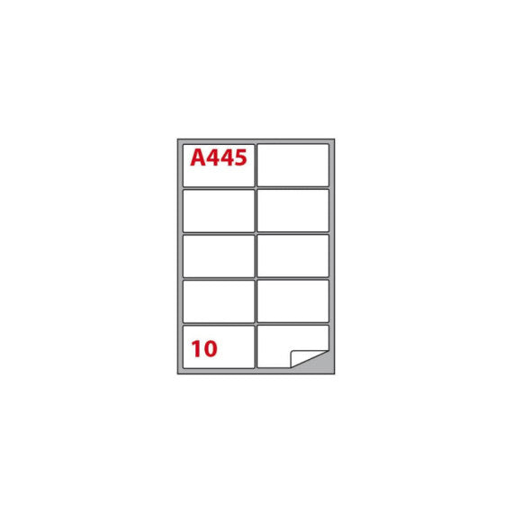 Etichette bianche Copiatabu A445 laser/inkjet - 10 et./foglio - conf. 100 fogli Markin 99,1x57 mm - X210A445