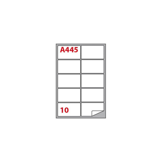 Etichette bianche Copiatabu A445 laser/inkjet - 10 et./foglio - conf. 100 fogli Markin 99,1x57 mm - X210A445