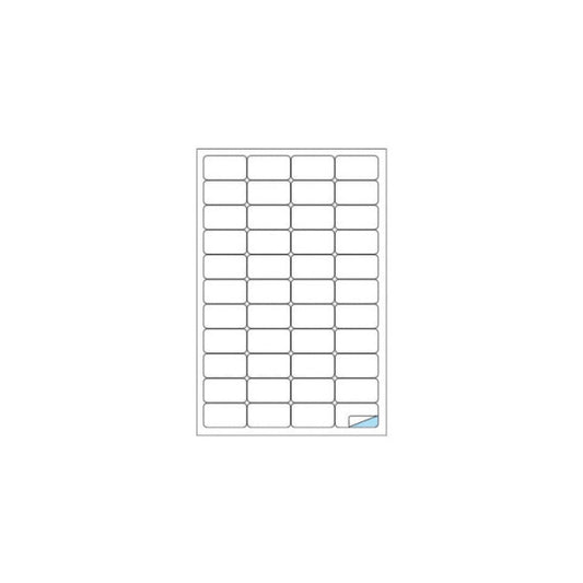 Etichette bianche MARKIN Copiatabu permanenti 47,5x25,5 mm ang. arrotondati 44 et./foglio - conf. 100 fogli X210A406