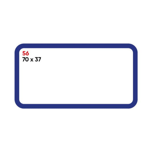 Etichette bianche permanenti Markin Copiatabu 70x37 mm bordata conf. 10 blister da 10 ff A4 - X11056